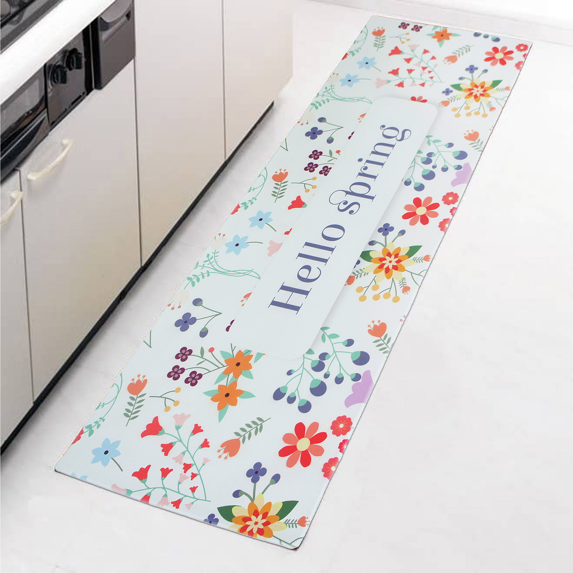 皮革防水防滑廚房踏墊(三種尺寸)_春天