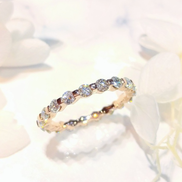 18K White Gold 1.34-1.36ct Diamond Eternity Ring