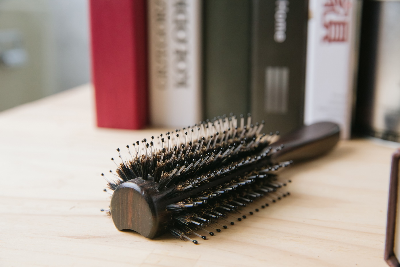 【小原木梳】半圓內彎鬃毛梳