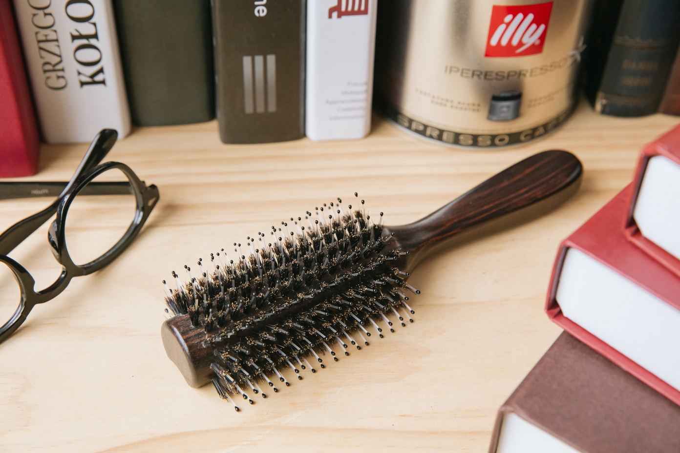 【小原木梳】半圓內彎鬃毛梳