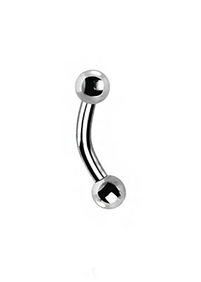 醫療鋼素面雙圓球彎針 (針粗 1.6 mm / 14ga)