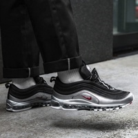 air max 97 white black silver
