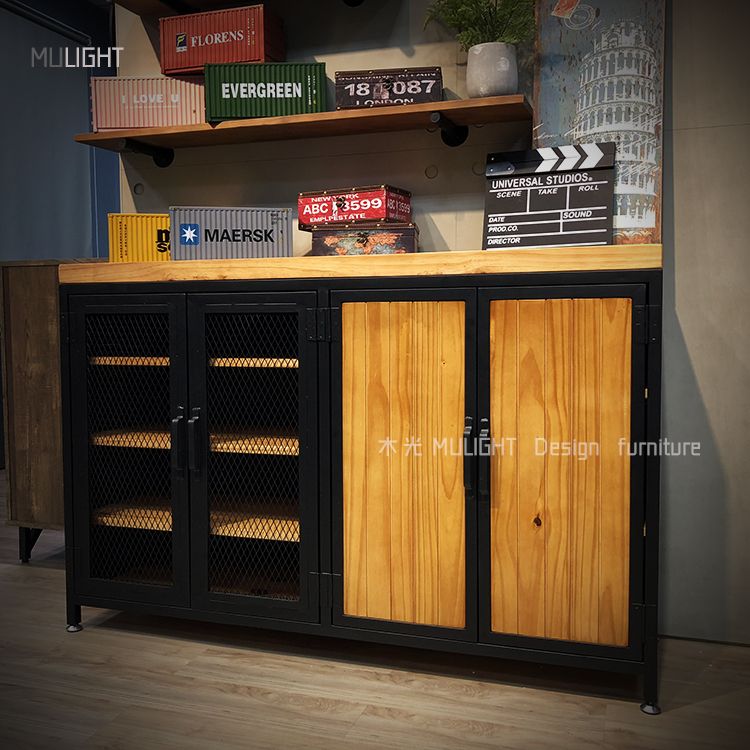 LOFT實木鐵框置物收納櫃|可訂製