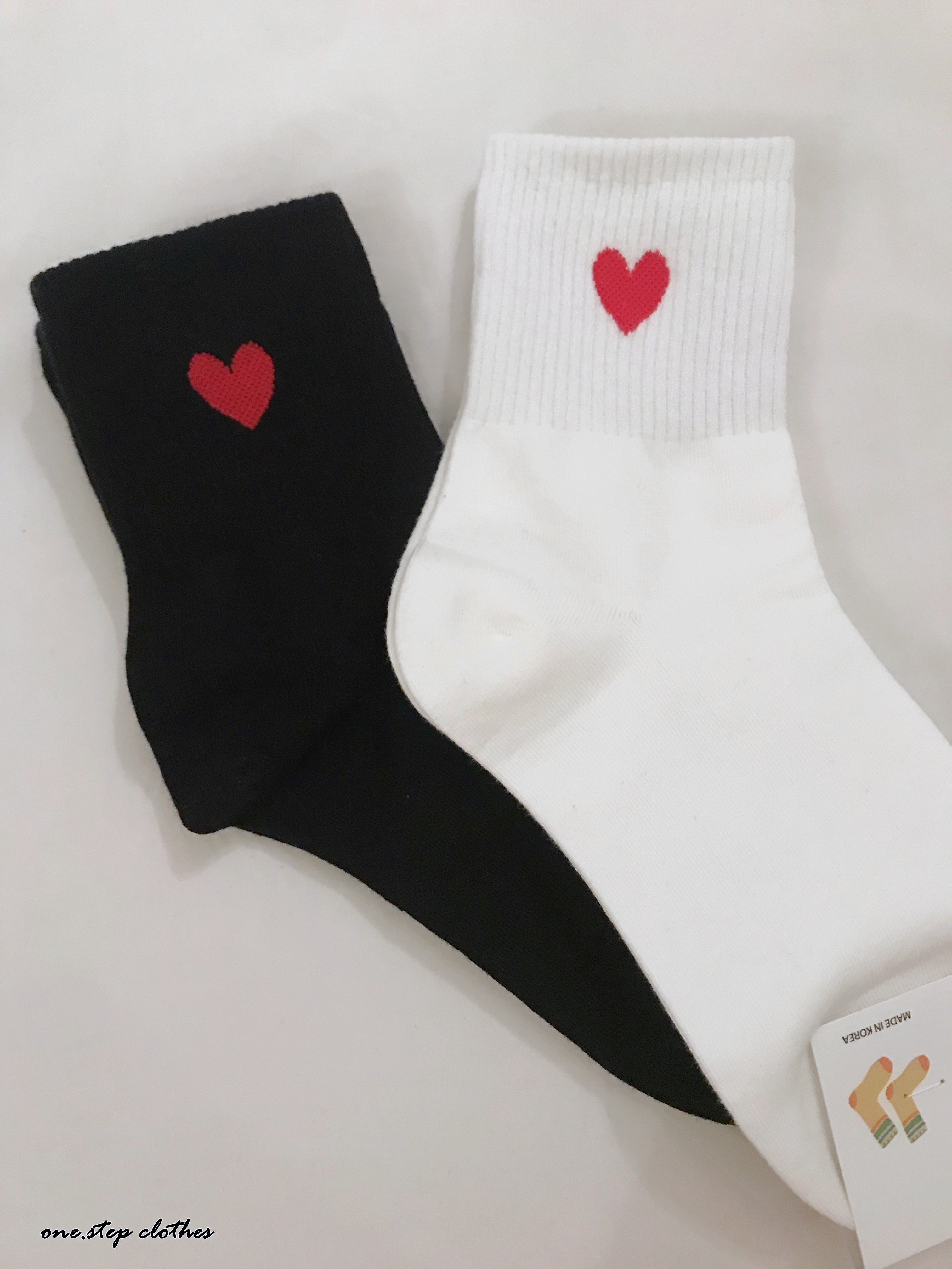 正韓俏皮愛心棉襪
