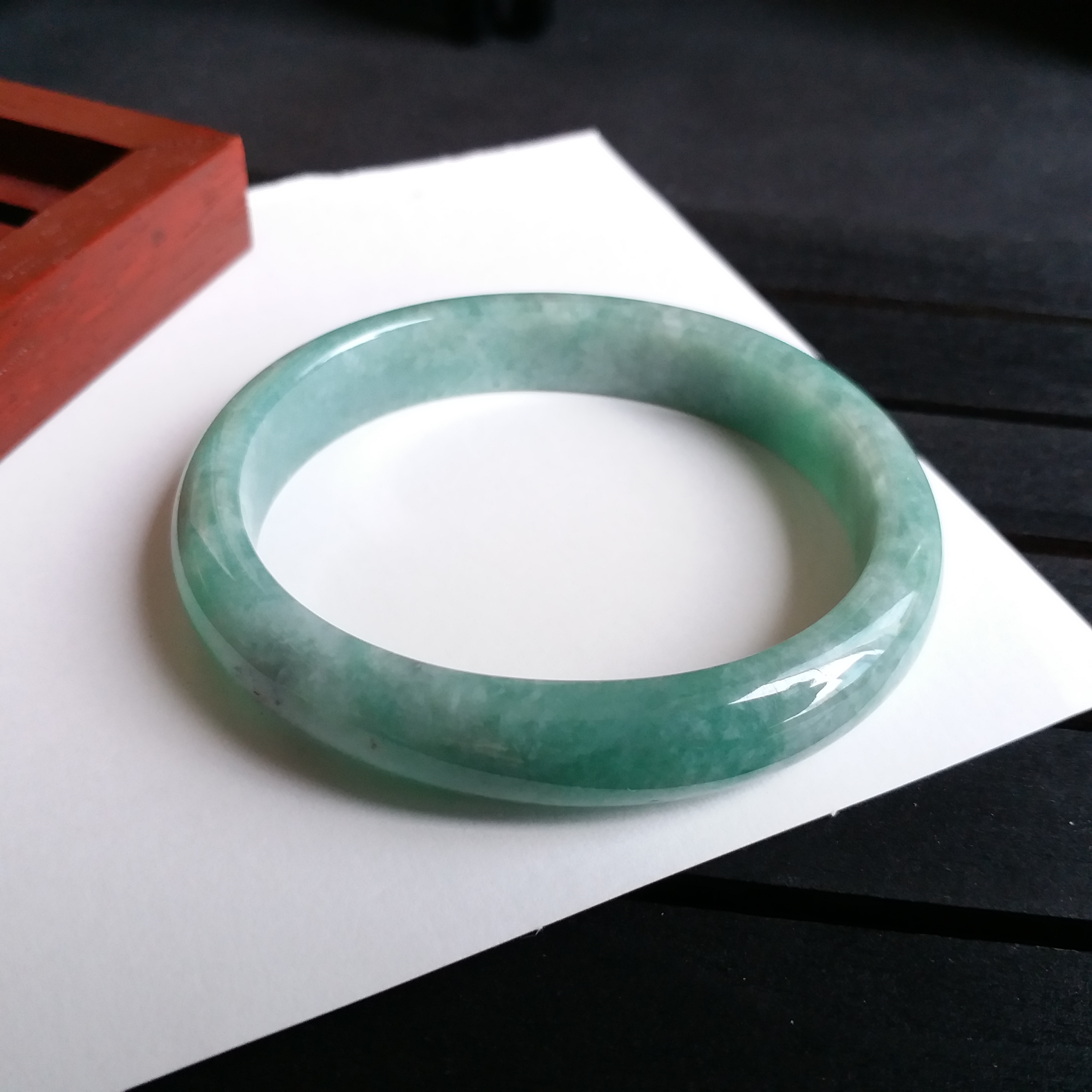 J1258 滿綠貴妃玉鐲 51.6mm (1.37)