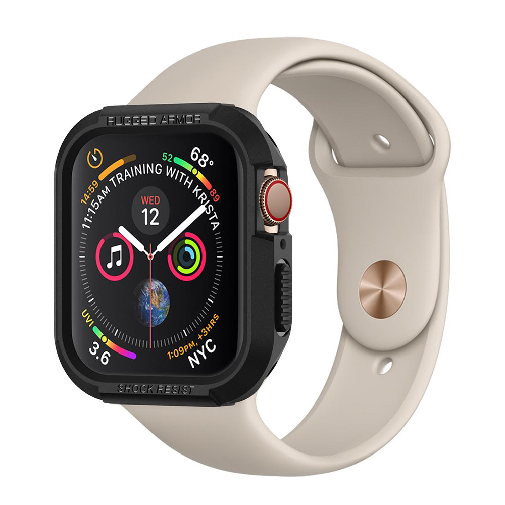 SGP Apple Watch Series 7/SE/6/5/4 (41/40mm) Rugged Armor-防摔保護殼-黑色