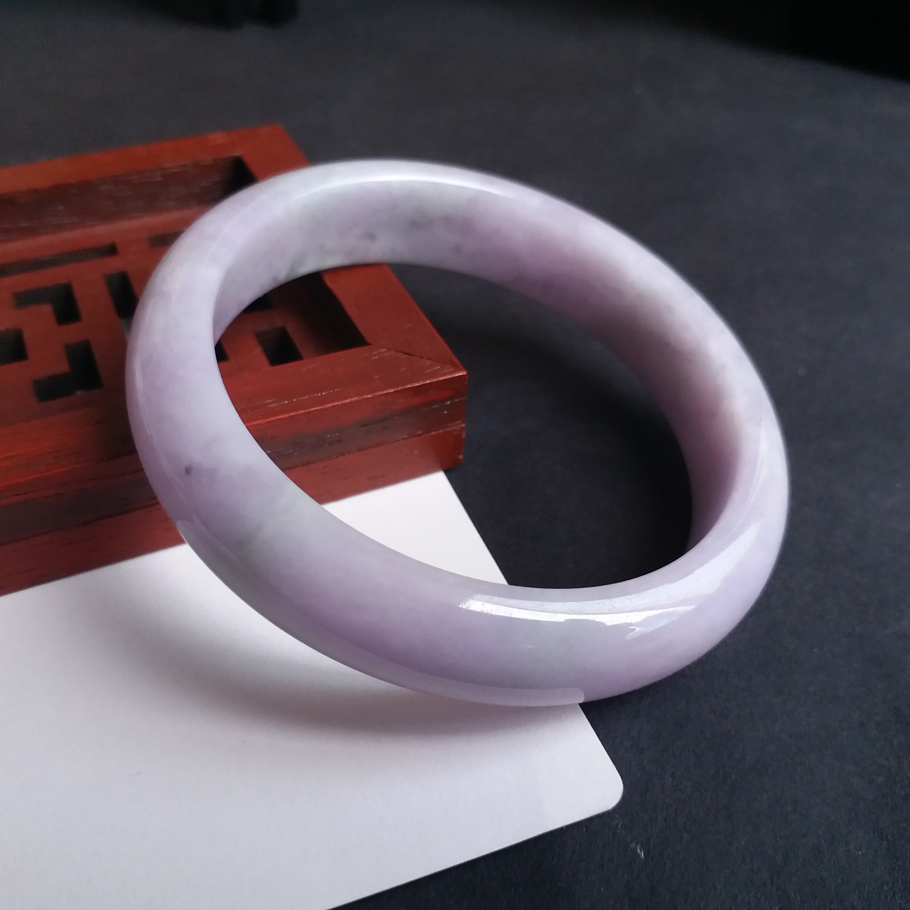 J1272 冰糯紫羅蘭玉鐲 56.43mm (1.51)