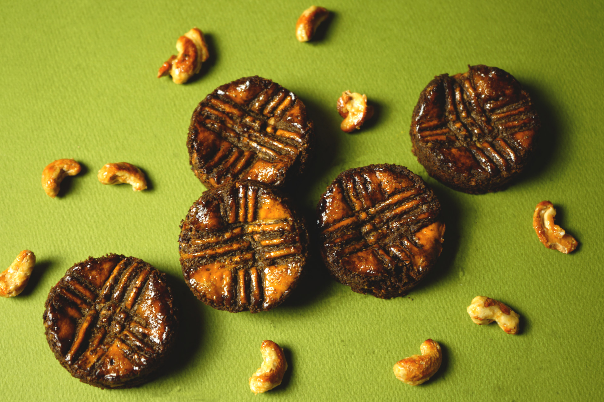 手工喜餅 台中喜餅 焙茶焦糖腰果