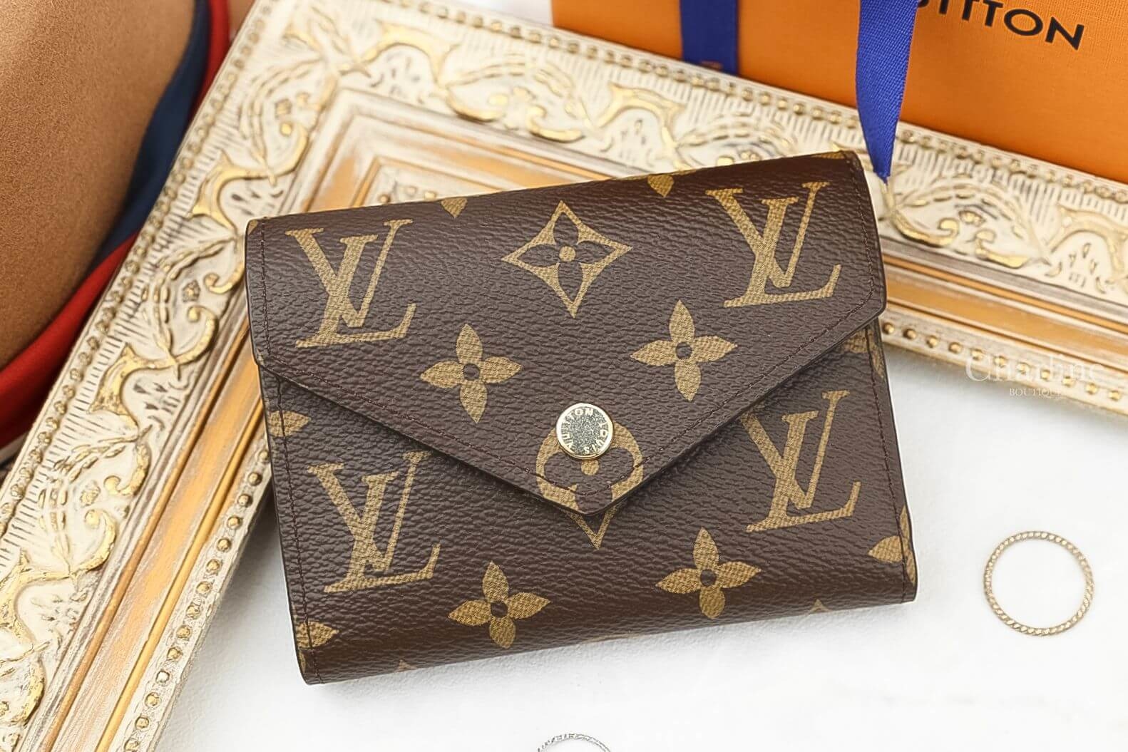 Louis Vuitton Victorine Wallet 咖啡色老花三折短夾