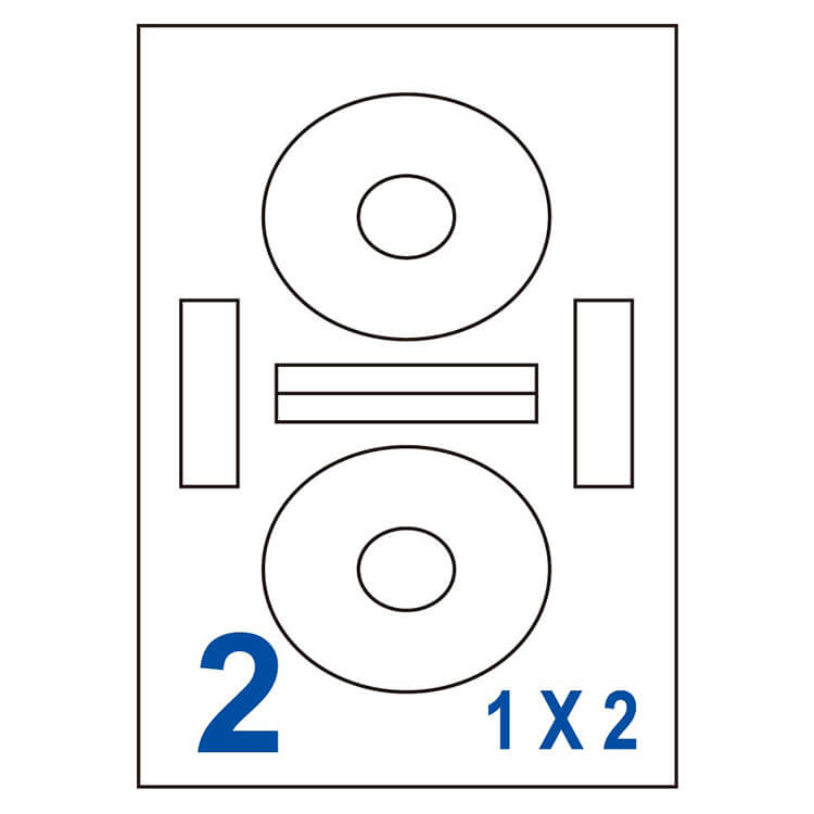 【56】UH117 光碟白色標籤2格(內徑41mm/外徑117mm)