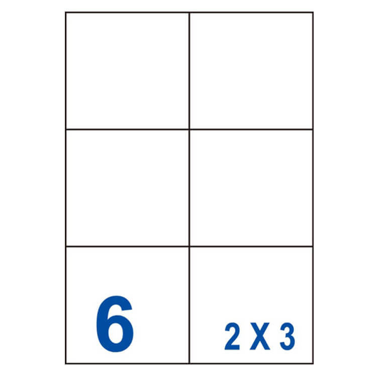 【61】UH99105 多功能白標6格(99x105mm)