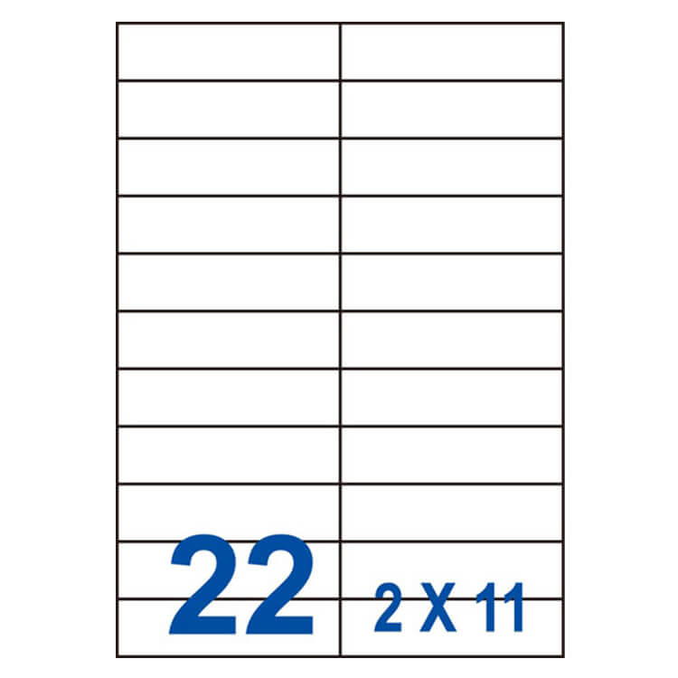 【69】UH27105 多功能白標22格(27x105mm)