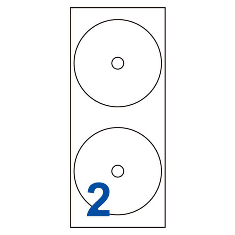 【55】US49660 光碟白色標籤2格(內徑16mm/外徑118mm)