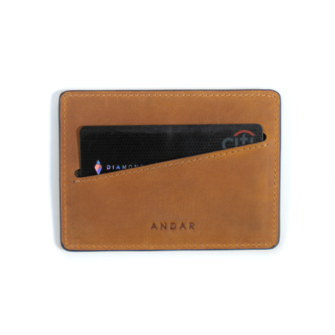 Andar | The Turner 簡便真皮卡夾 咖啡 RFID