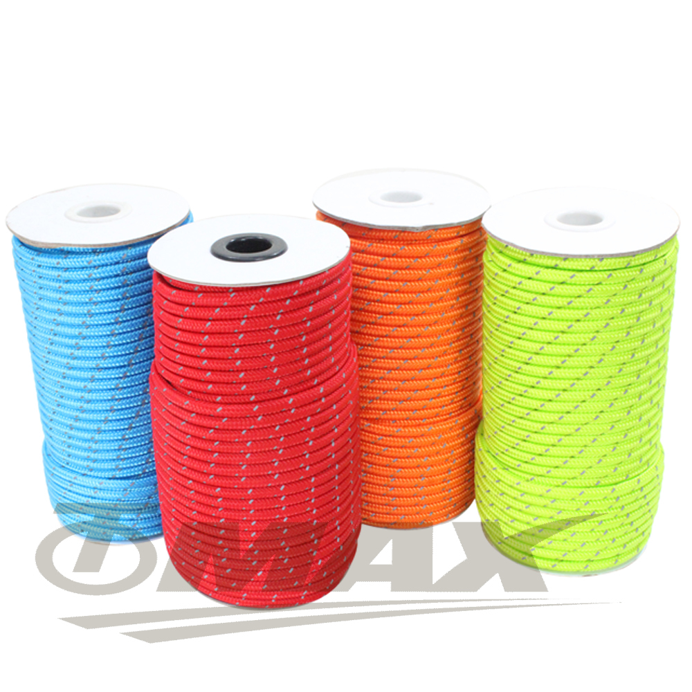 omax強力反光露營繩5mm-50米-1入+D型扣環4入(顏色隨機) 破盤下殺 OMAX歐妹思購物網