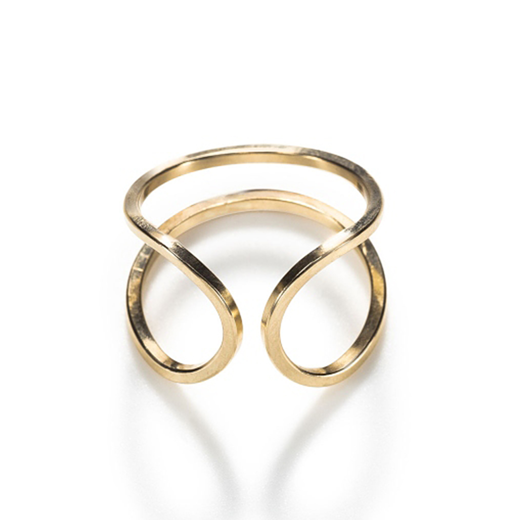 FEDE,Fedeboutique,by boe,項鍊,飾品,弧形戒指,by boe 雙線C型開口戒指,