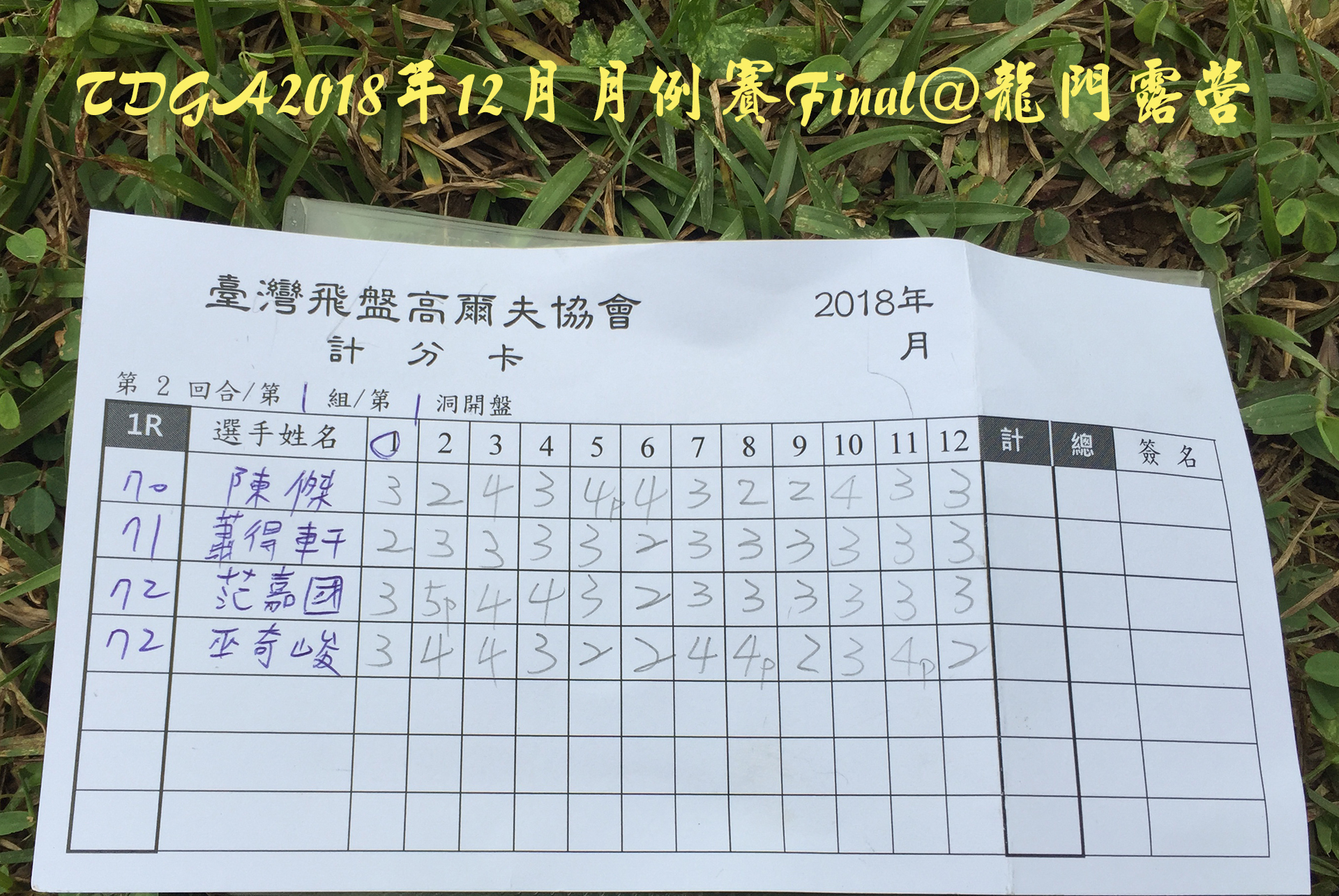 龍門露營場玩飛盤高爾夫