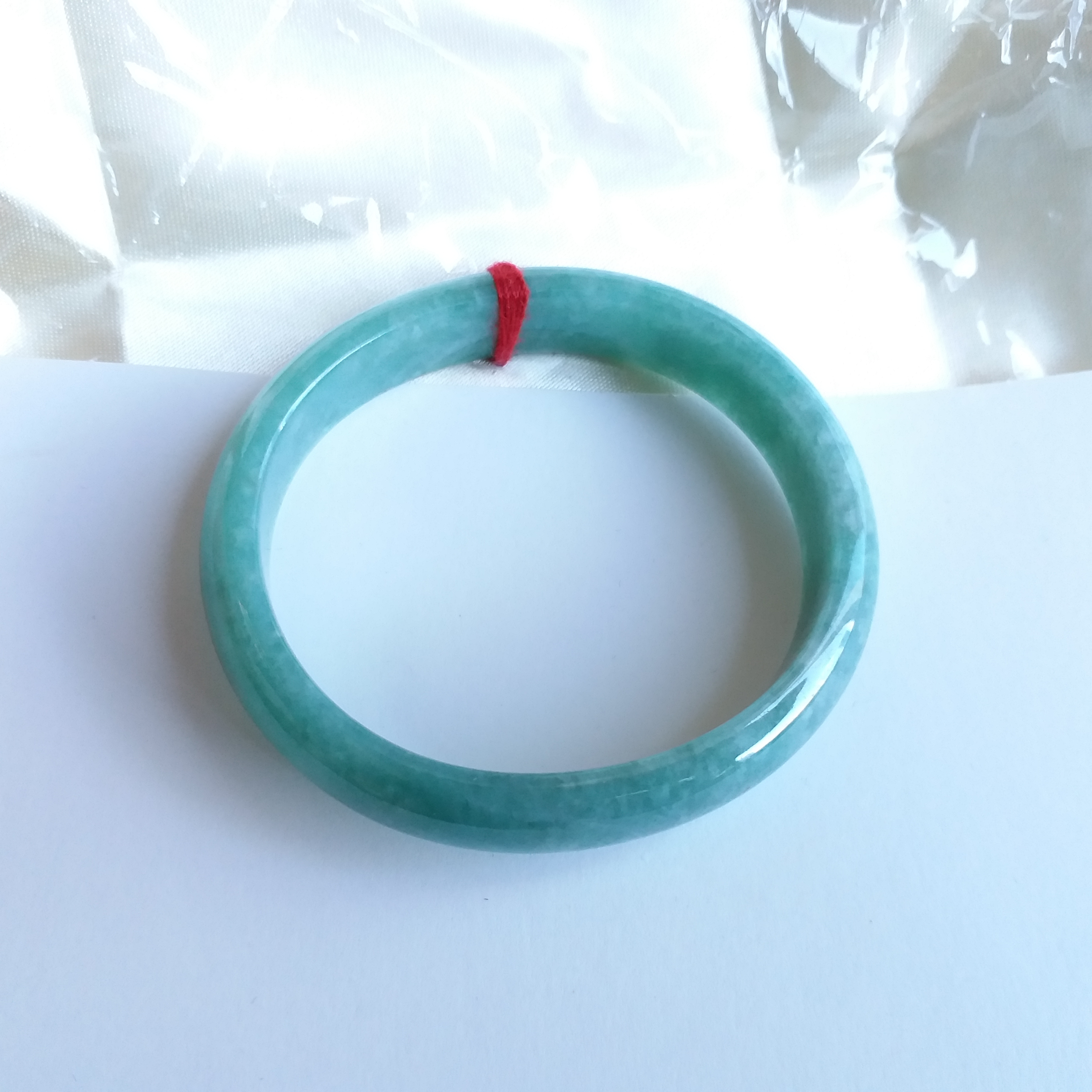 J1255 豆種滿綠貴妃玉鐲 51.8mm (1.38)