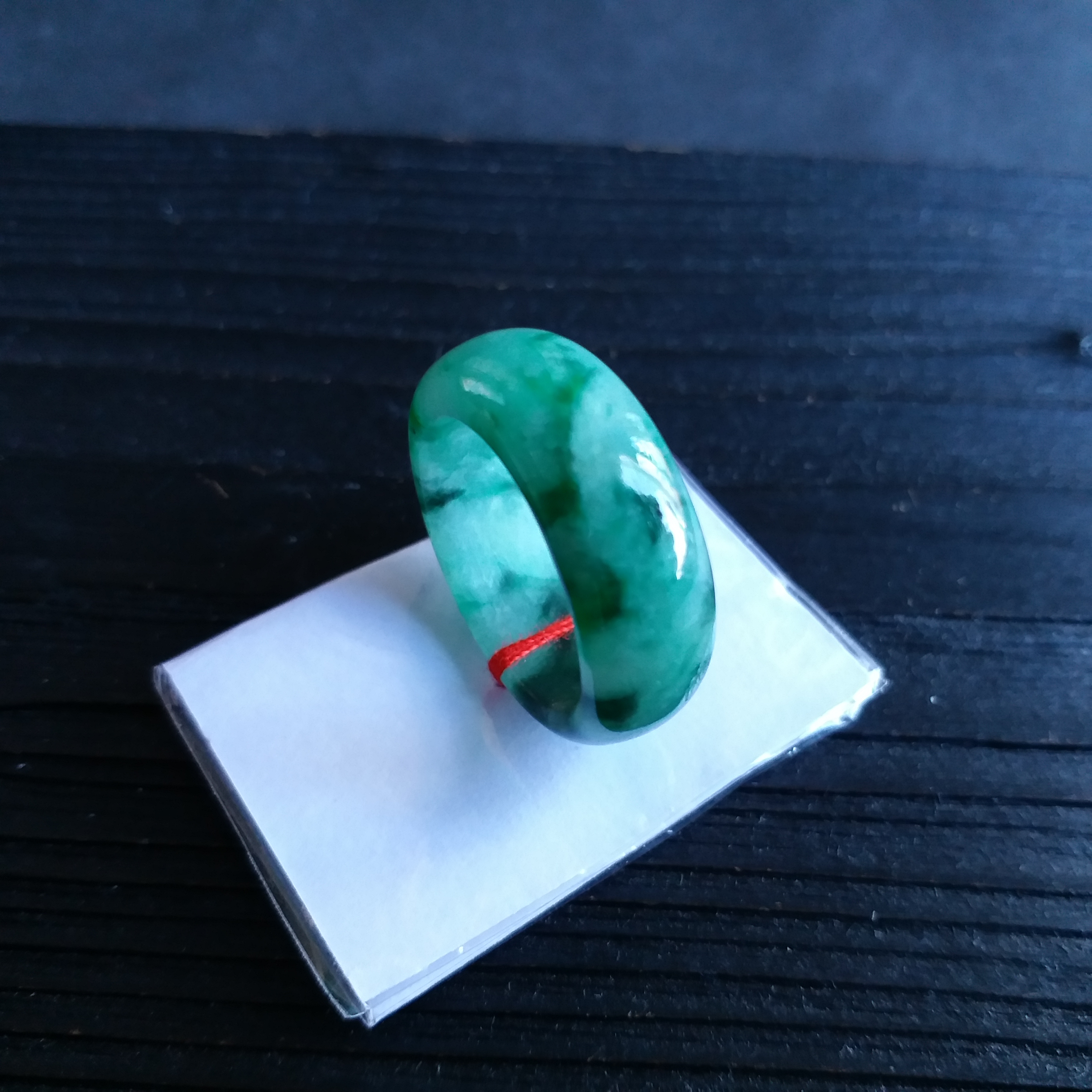 滿色飄辣綠花指環戒指 (17.8mm圈口), 天然翡翠A玉, 緬甸玉, Jade, Jadeite