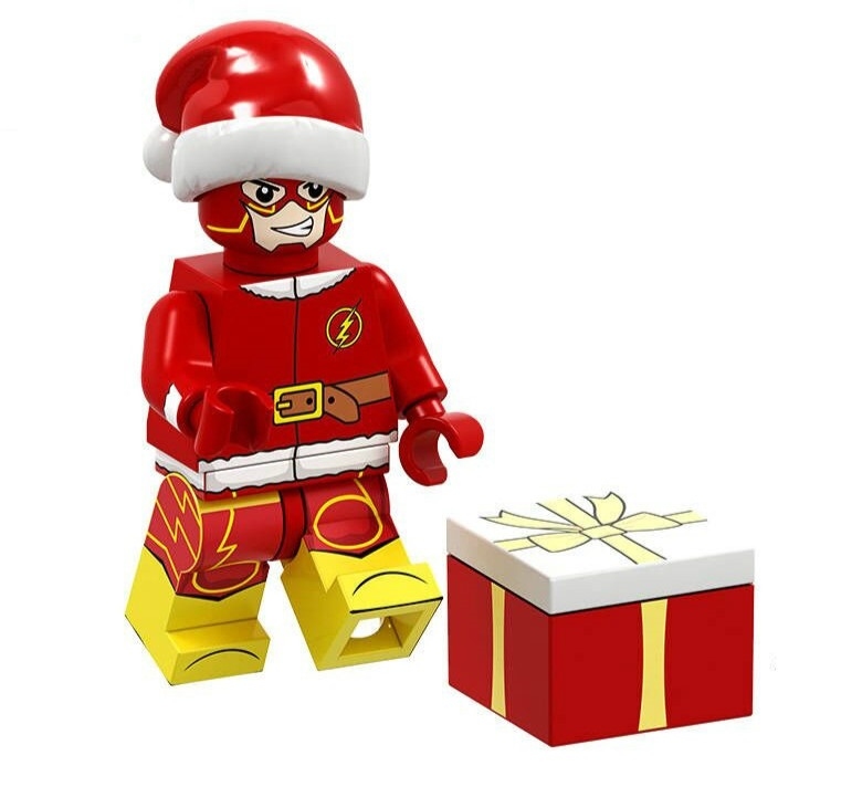 Christmas Flash Custom Marvel DC SuperHeroes Minifigures Minifigs Fit Lego P1660