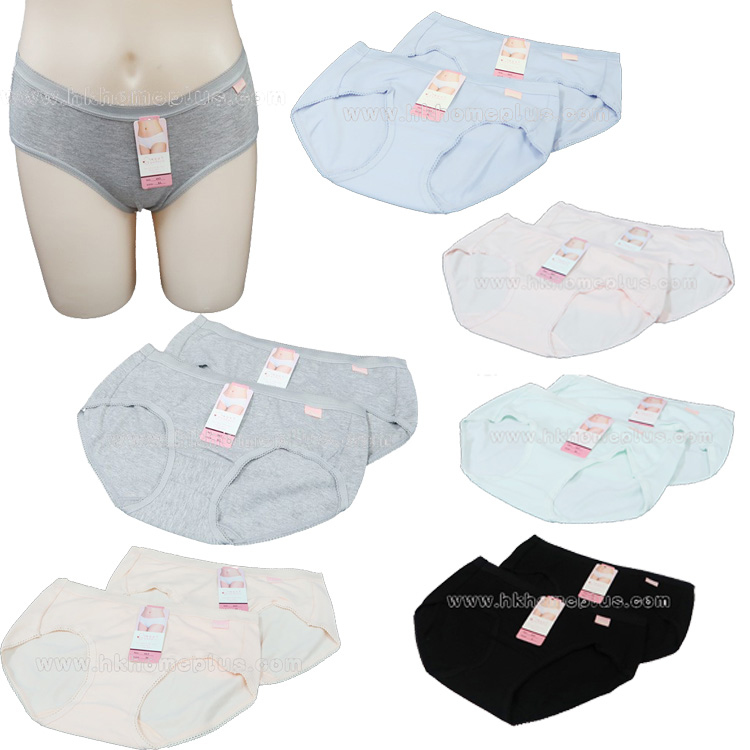 4條裝 雅岱莉: 低腰素色內褲 (M-XL碼)