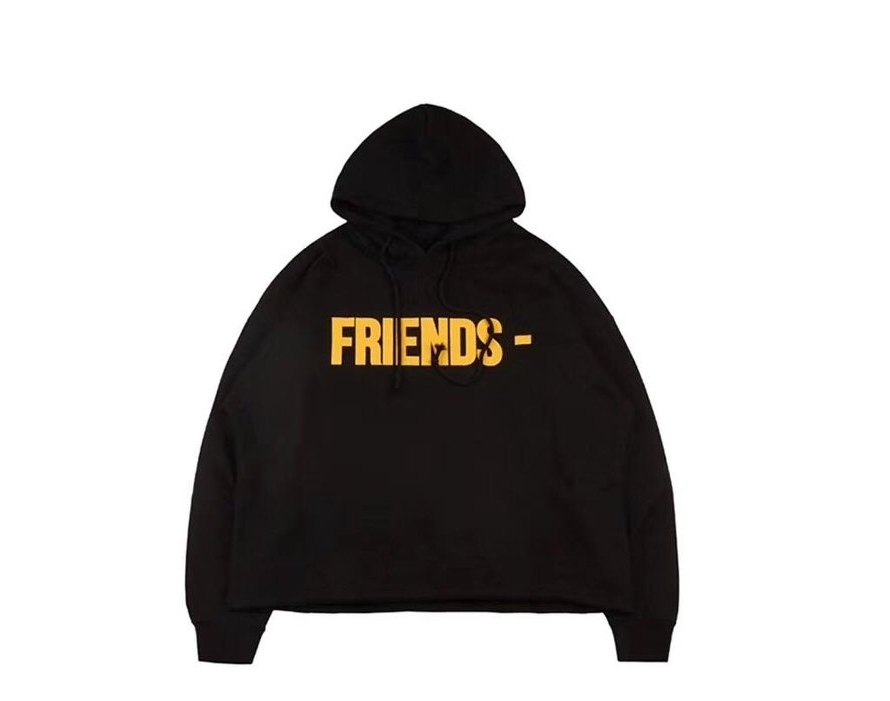 VLONE FRIENDS hoodie 黑黃 帽T