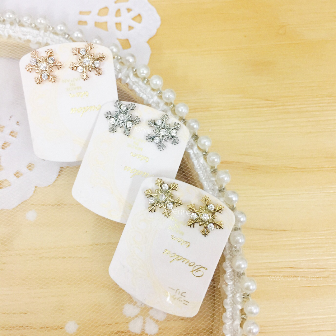 [網站限定優惠][日本制] 雪花耳環