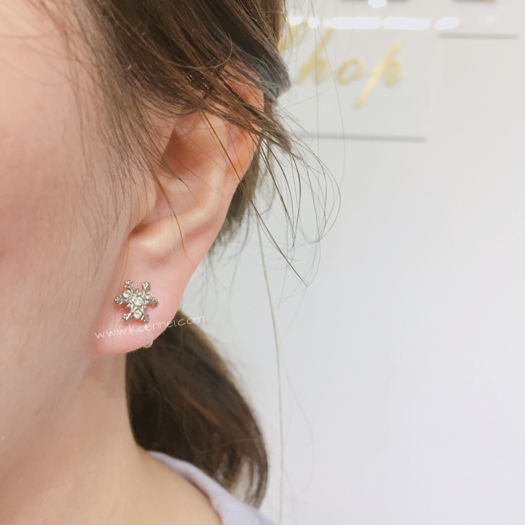 [網站限定優惠][日本制] 雪花耳環