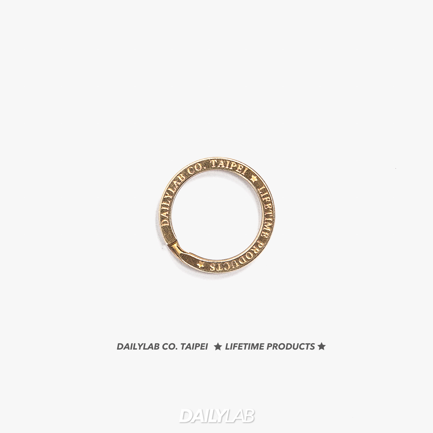 ✎ Motto Brass Keyring｜Diligence 勤勉