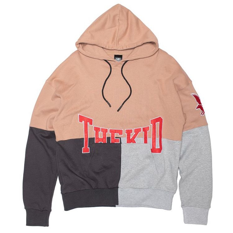 KID ® 拼接老鷹帽T 藕