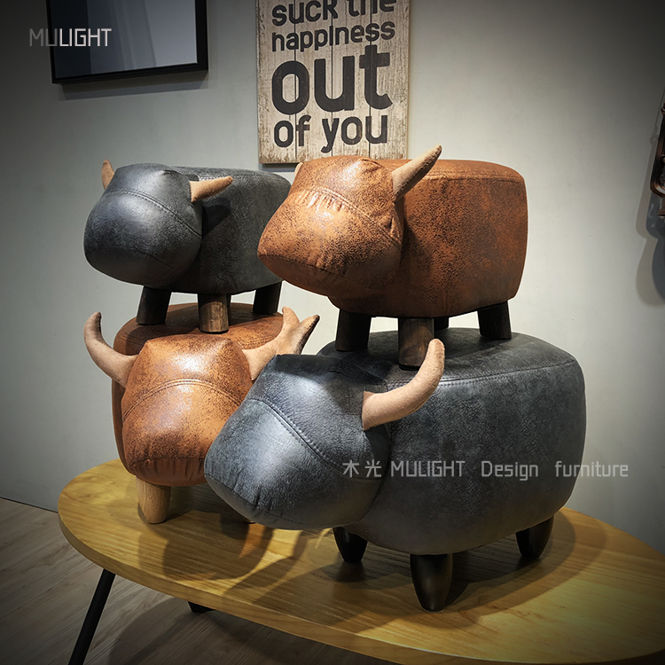 超可愛牛牛造型矮凳