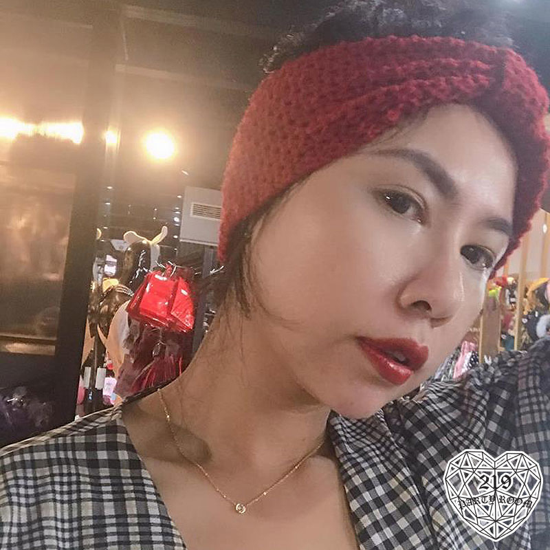 復古毛線交叉髮帶