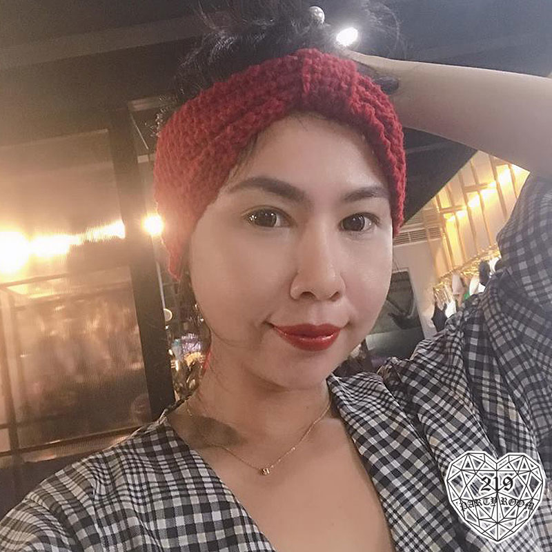 復古毛線交叉髮帶