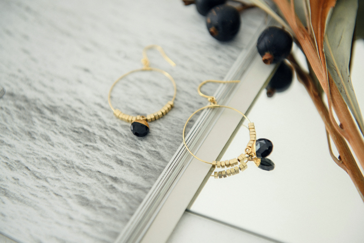 神秘黑瑪瑙耳環