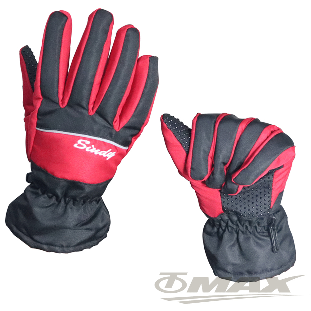 OMAX防風防水止滑手套-女款-黑紅色 破盤下殺 OMAX歐妹思購物網