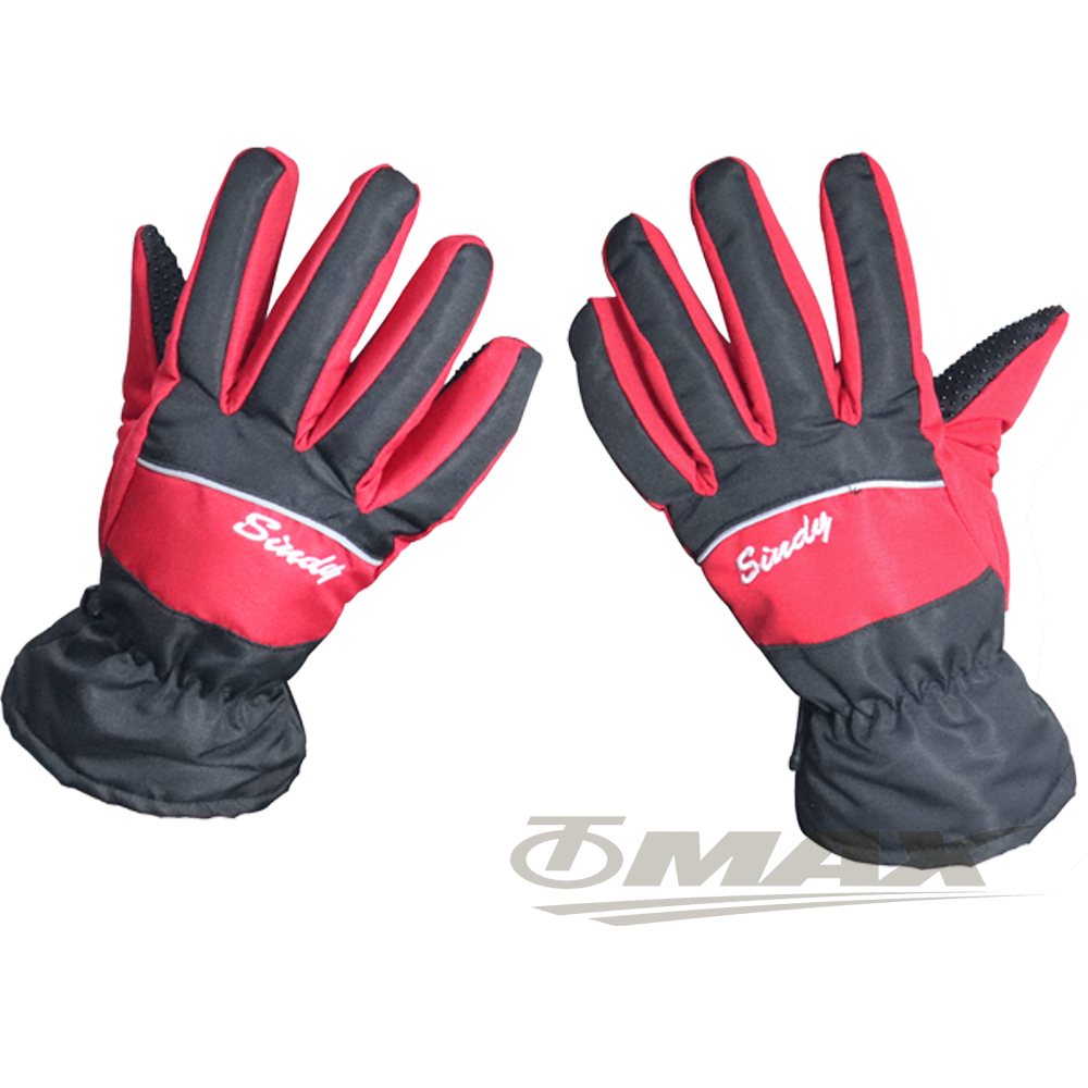 OMAX防風防水止滑手套-女款-黑紅色 破盤下殺 OMAX歐妹思購物網