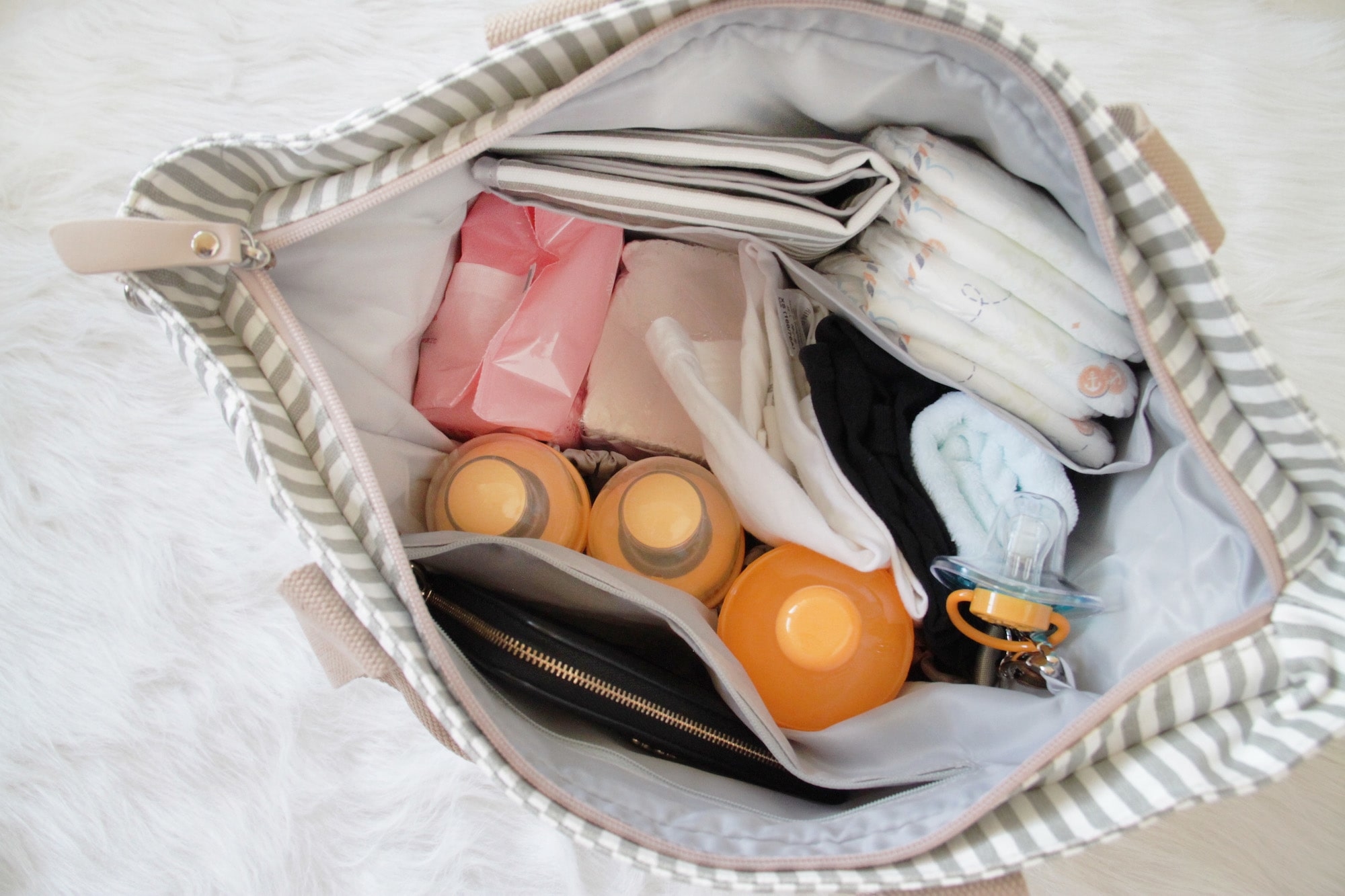 媽媽肩背包 俯拍圖