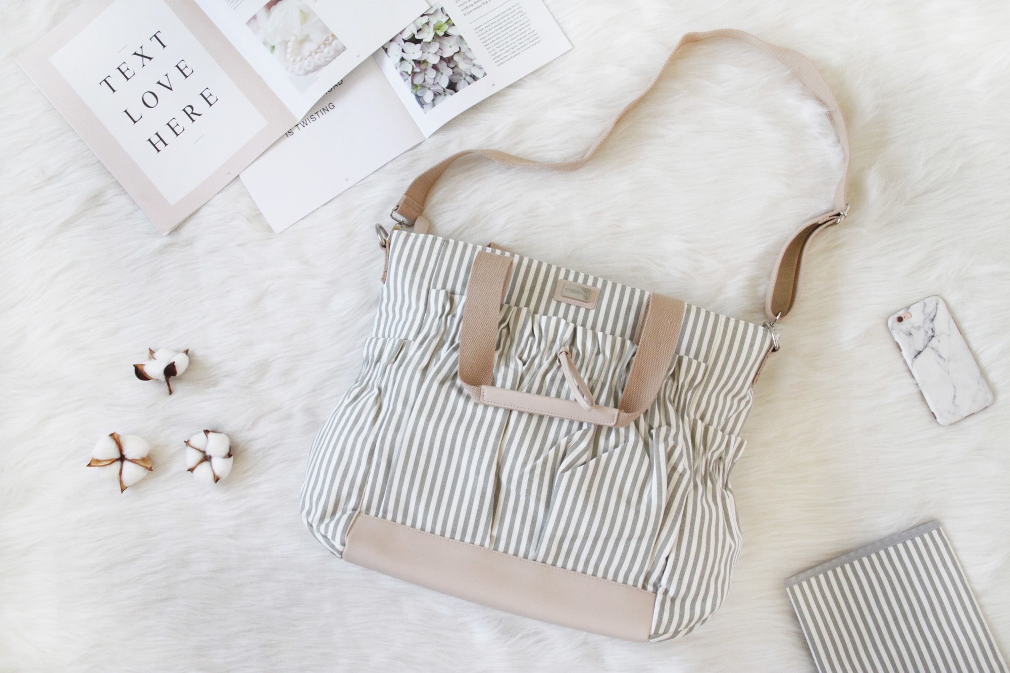 【媽咪百寶袋】COSPAC | 媽媽肩背包 | 奶茶千層