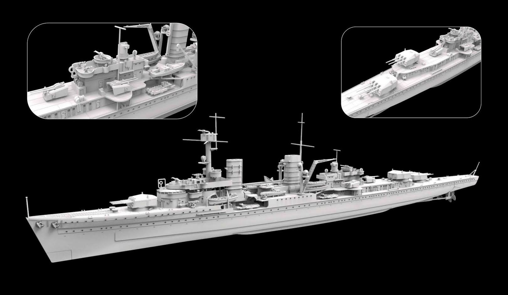 鷹翔) 1/700 二戰德國海軍柯尼斯堡號輕巡洋艦1940 豪華版(內含三大蝕刻