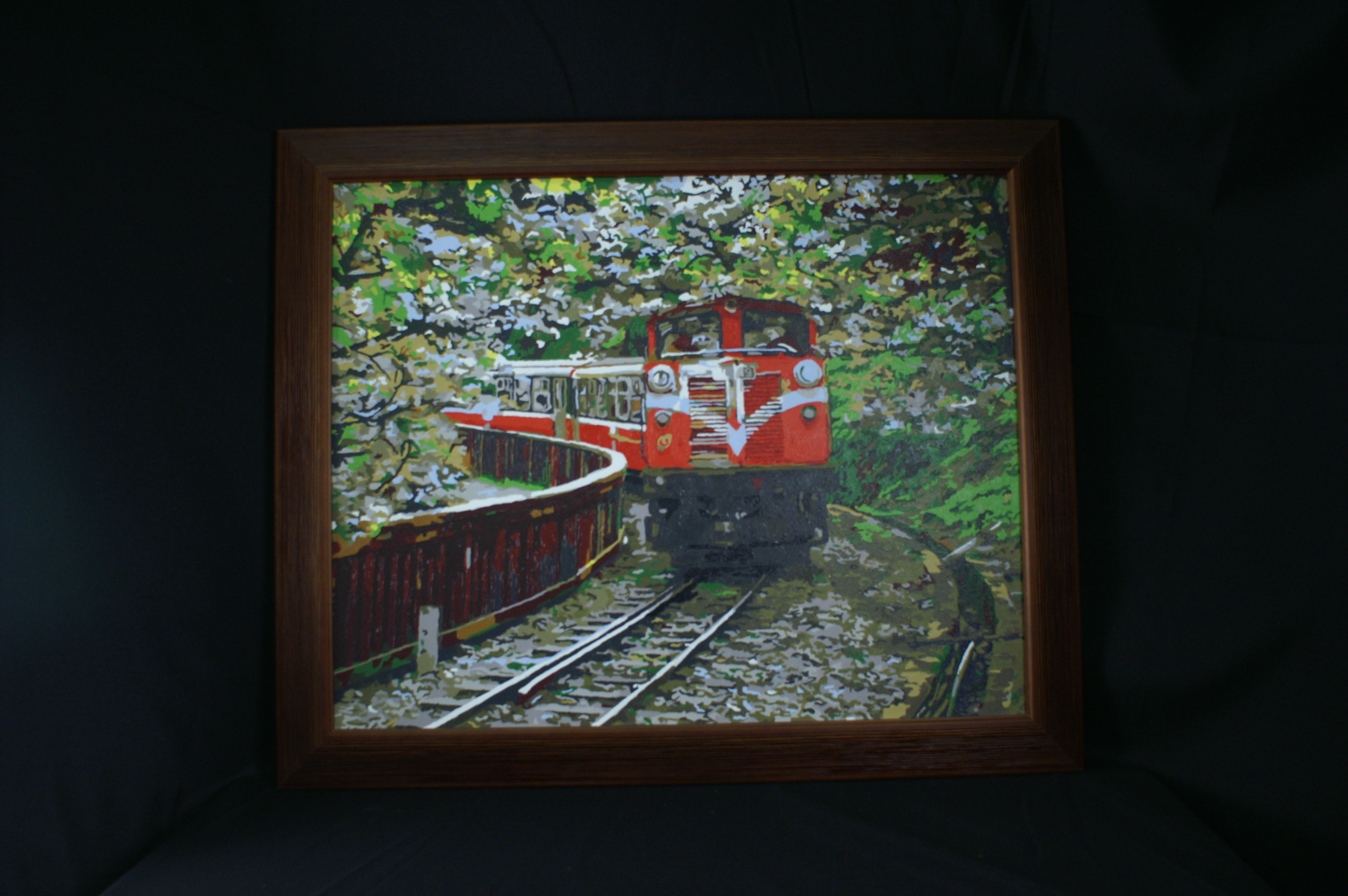 【TWR005】台灣風情誌-阿里山小火車_50*65cm