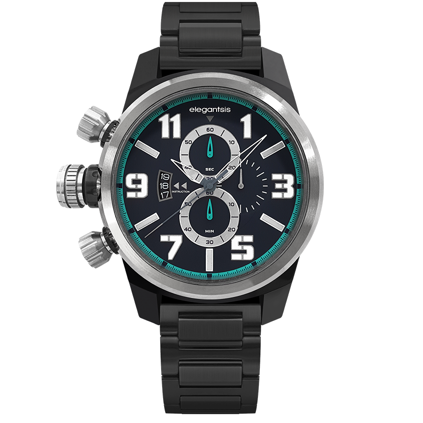 萬年鐘錶 - elegantsis 愛樂時 JF48K 個性是戴在手上的 可搭配選購個性對錶ELJF48K-OB02MA   錶徑48MM / 43MM