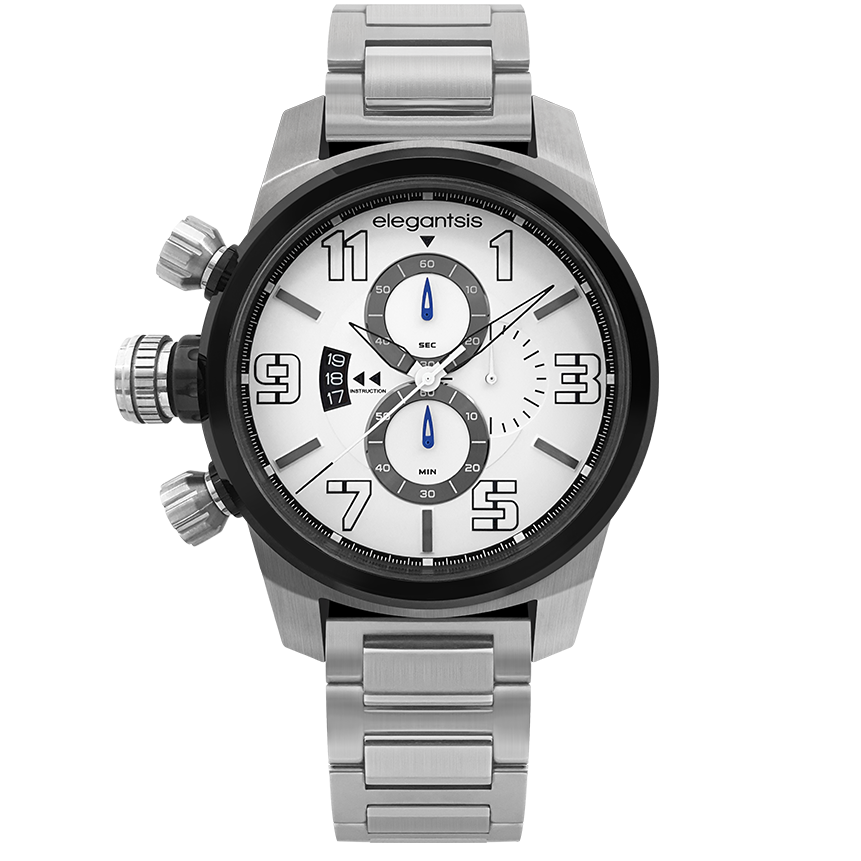 萬年鐘錶 - elegantsis 愛樂時 JF48K 個性是戴在手上的 可搭配選購個性對錶  ELJF48KS-OB04MA 錶徑 43MM