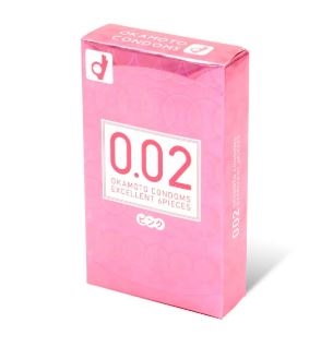 岡本 薄度均一 0.02EX 粉紅色系 (日本版) 6 片裝 PU 安全套