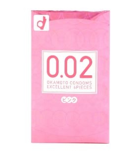 岡本 薄度均一 0.02EX 粉紅色系 (日本版) 6 片裝 PU 安全套