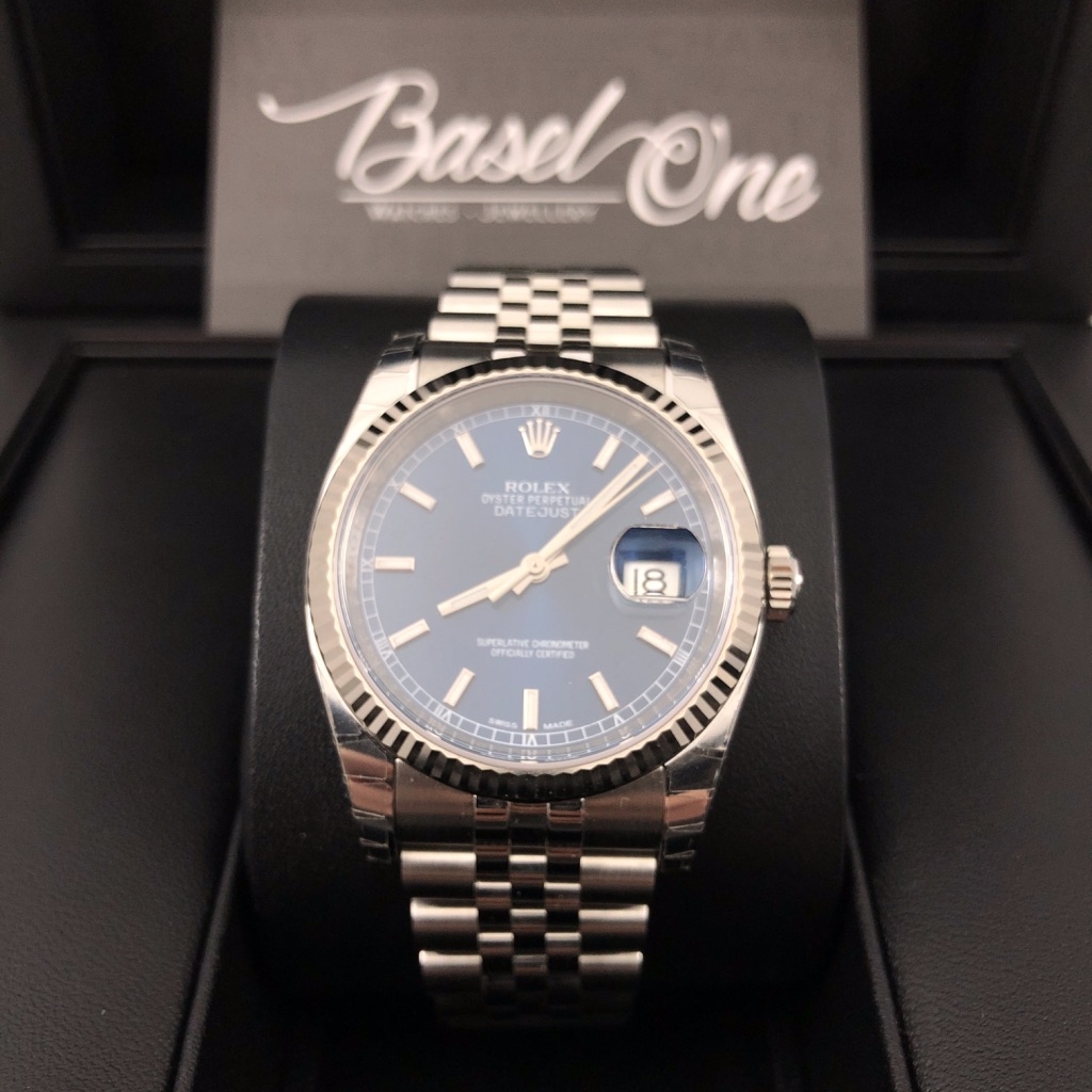 DISCONTINUED BRAND NEW ROLEX 116234 BLUE DATEJUST 36 WITH JUBILEE STEEL STRAP