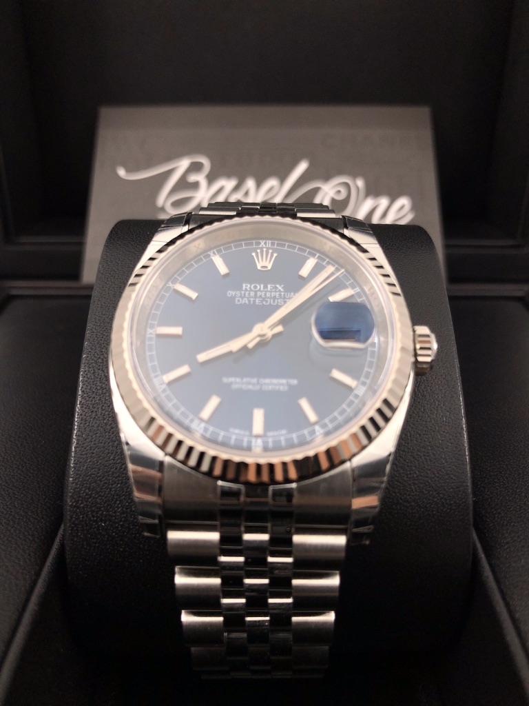 DISCONTINUED BRAND NEW ROLEX 116234 BLUE DATEJUST 36 WITH JUBILEE STEEL STRAP