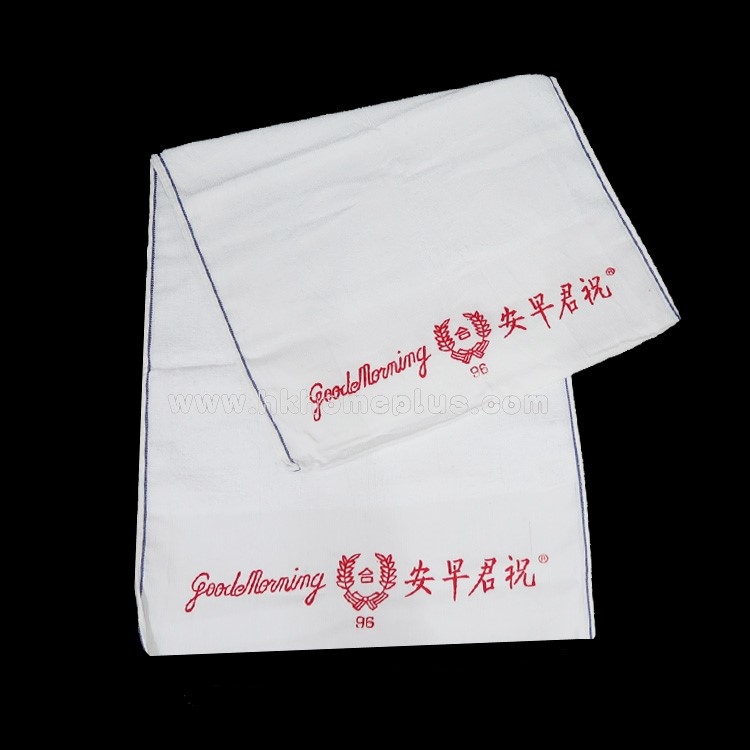 3條裝 祝君早安: 白色8BY孖裝96合字面巾 4100003