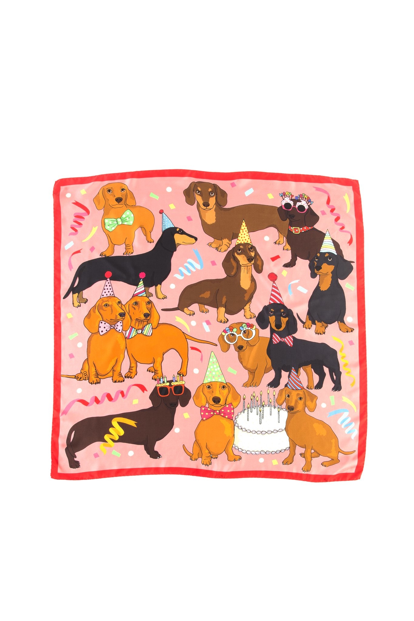 Karen Mabon Silk scarf - Birthday dog