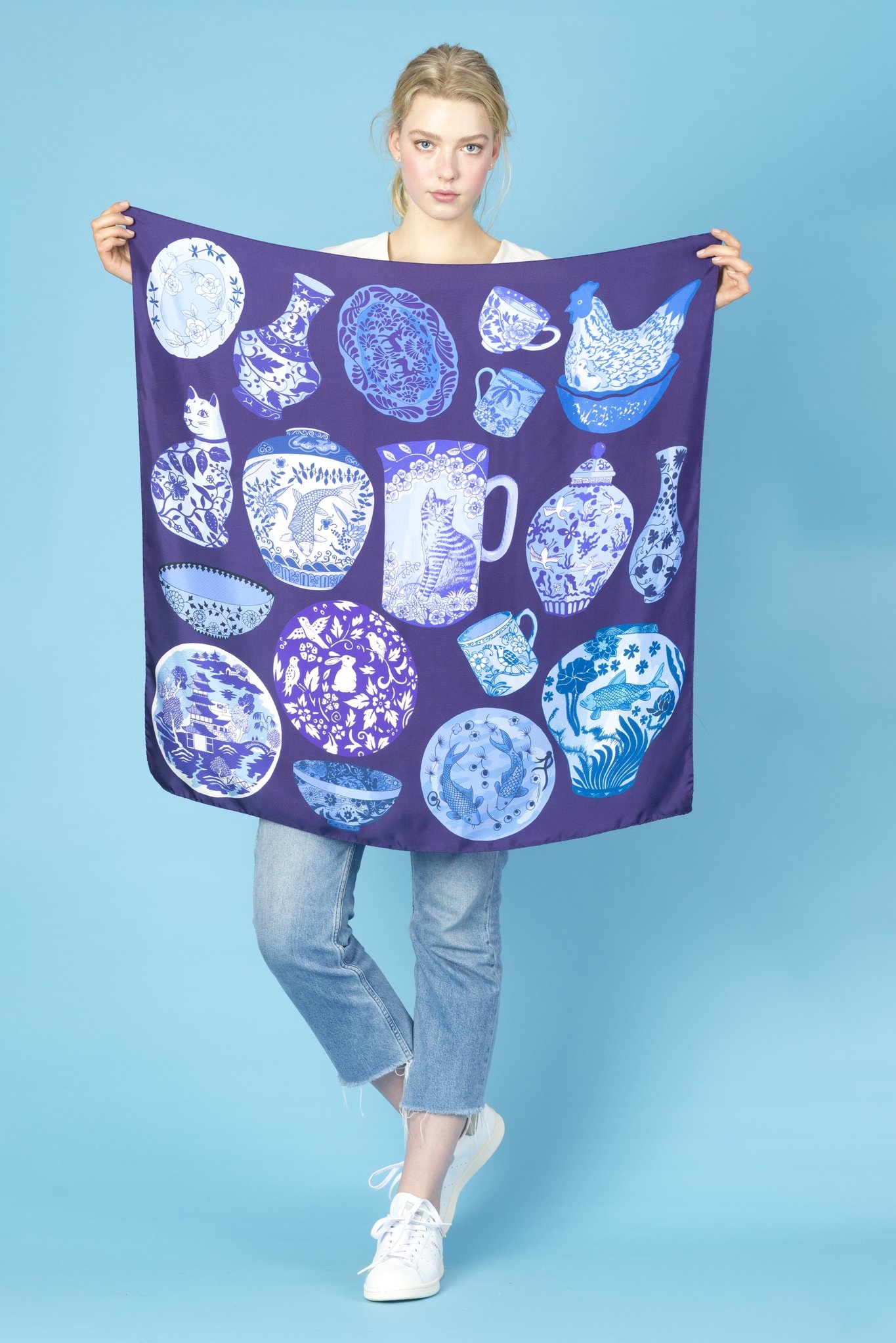 Karen Mabon Silk scarf - Pottery