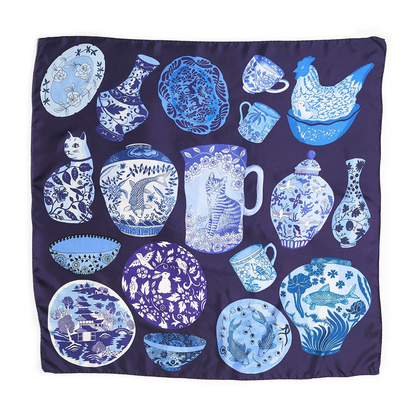 Karen Mabon Silk scarf - Pottery
